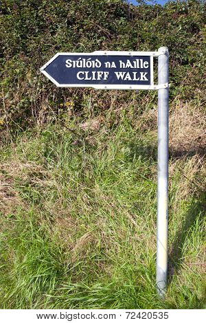 Cliff Walk Sign In Ballybunion