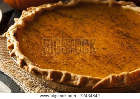 Homemade Pumpkin Pie For Thanksigiving