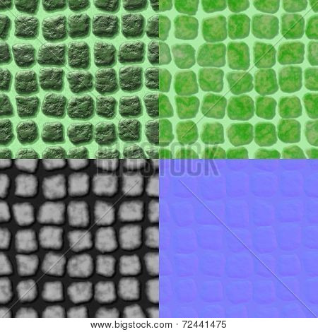 Pavement Seamless Generated Texture (Diffuse, Bump, Normal)