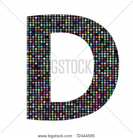 Multicolor Letter D