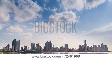 Panorama Panama City Skyline Building Sea