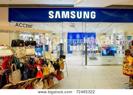 ASTRAKHAN, RUSSIA - AUG 16, 2014: Samsung shop at local mall.