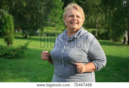 Active and happy senior woman