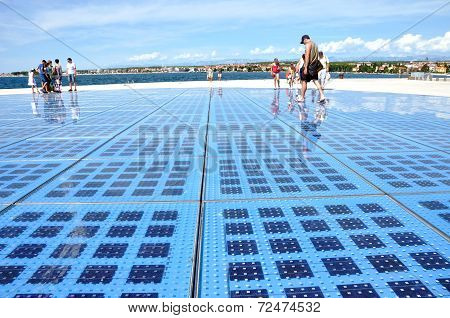 Greeting To The Sun - Solar Panel Sculpture In Zadar, Croatia