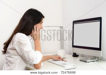 Businesswoman Working In Her Office