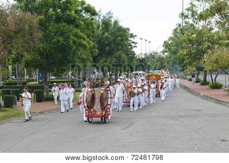 Rayong vegetarian festival on September 23 2014 in Rayong province Thailand.