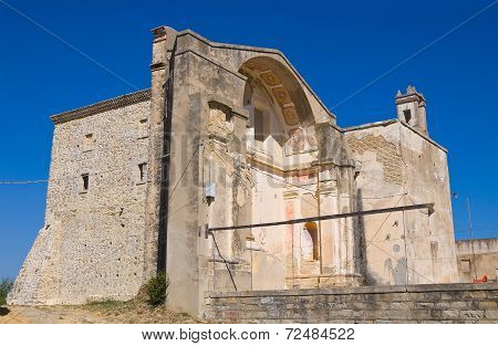 Church of St. Pietro. Craco. Basilicata. Italy.