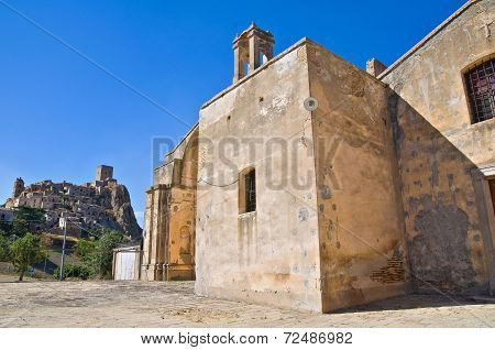 Church of St. Pietro. Craco. Basilicata. Italy.
