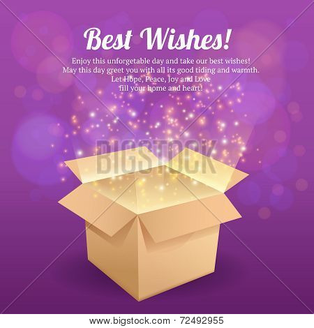 Open box postcard