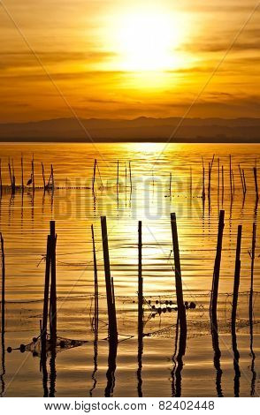 amanecer en el mar de los pescadores