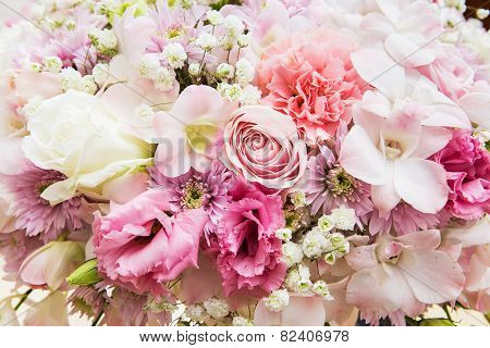 Beautiful Flowers Background For Wedding Scene