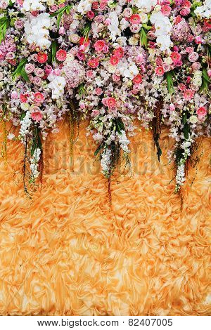 Beautiful Flowers Background For Wedding Scene