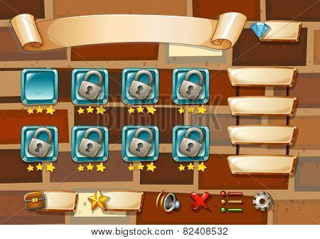 Illustration of a computer game template