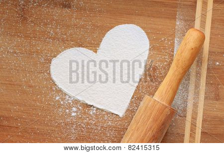 Heart from flour