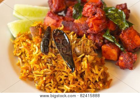Kadai Paneer With Tamarind Rice
