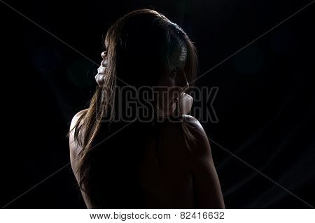 Image Of Young Woman Looking Back