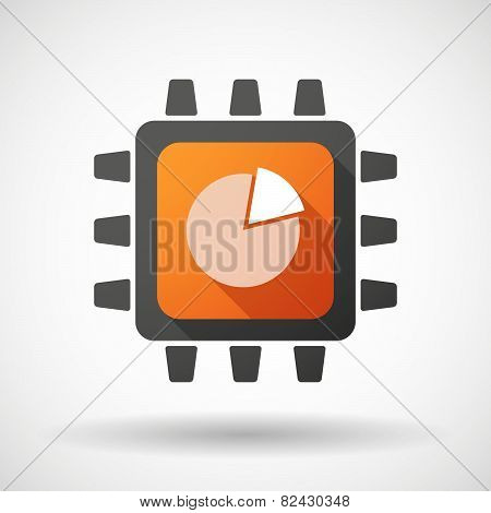 Cpu Icon With A Pie Chart