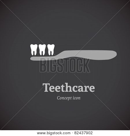 Tooth care concept icon