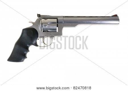 Hayward, CA - February 3, 2015: Dan Wesson revolver in .41 Magnum with a Pachmeyer rubber grip -illustrative editorial