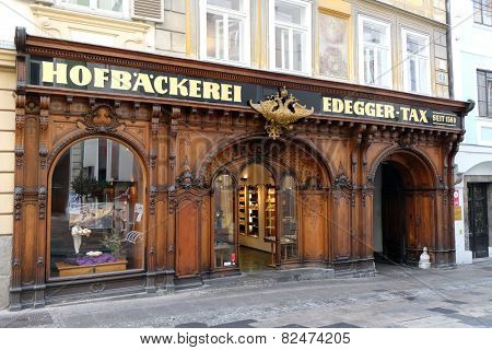 GRAZ, AUSTRIA - JANUARY 10, 2015: Tax Court Bakery in Graz, Styria, Austria on January 10, 2015.