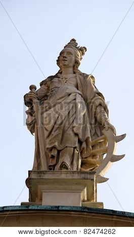 GRAZ, AUSTRIA - JANUARY 10, 2015: Saint Catherine of Alexandria, St. Catherines church and Mausoleum of Ferdinand II, Graz, Austria on January 10, 2015.