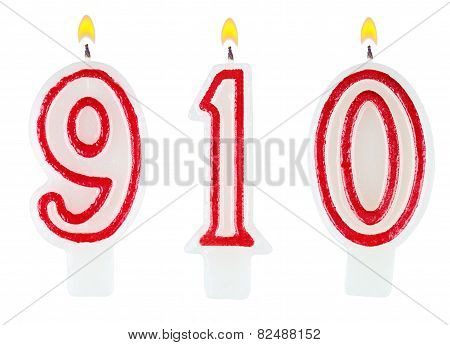 Candles Number Nine Hundred Ten