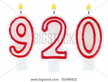 Candles Number Nine Hundred Twenty