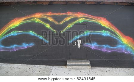 Mural art at East Williamsburg in Brooklyn
