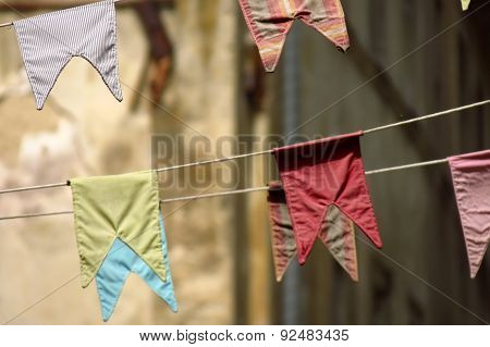 Bunting, colorful party flags