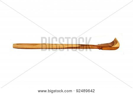 Thai Handcraft Of Wooden Backscratcher, Isolated On White