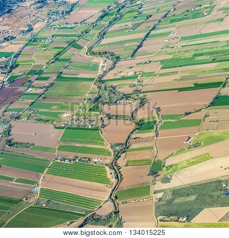 Aerial Of Rural Landscape Nar Madrid