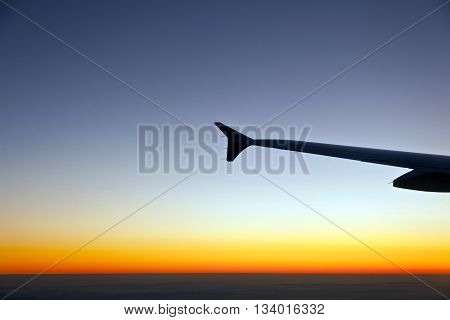 Wing Of Aircraft In The Sky