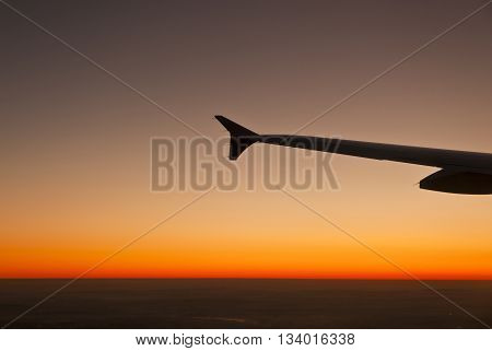 Wing Of Aircraft In The Sky