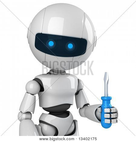 Drôle de robot séjour avec tournevis