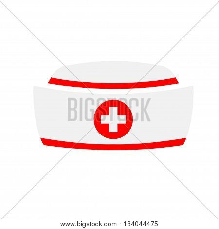 Vector Nurse hat icon with on white background
