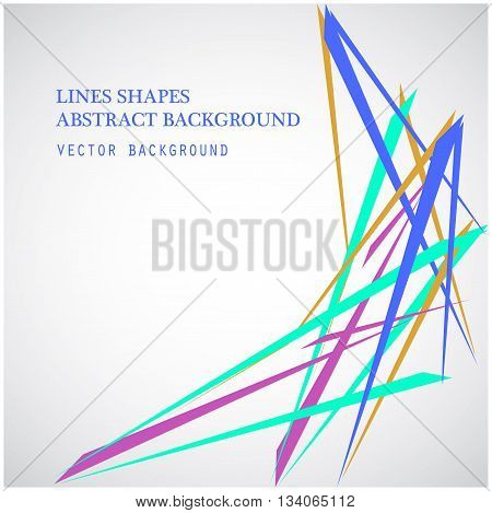 Colorful Lines shapes abstract isolated on white background vector illustration