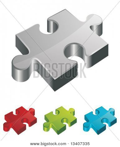 3D-vector puzzel delige set