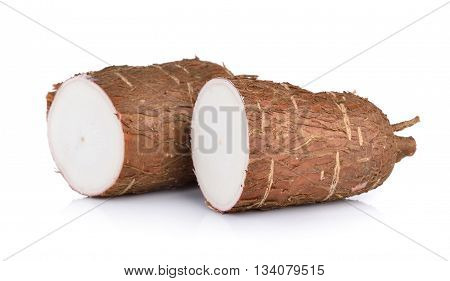 fresh Cassava isolated on a white background