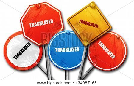 tracklayer, 3D rendering, rough street sign collection