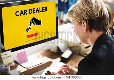Car Rental Used Car Transportation Vehicle Concept