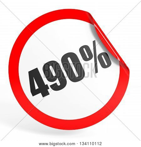 Discount 490 Percent Off. 3D Illustration.