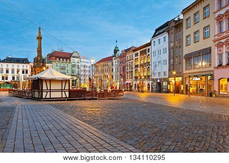 OLOMOUC, CZECH REPUBLIC - JUNE 05, 2016: Holy Trinity Column in the main square of the old town of Olomouc, Czech Republic on June 05, 2016.