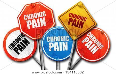 chronic pain, 3D rendering, rough street sign collection