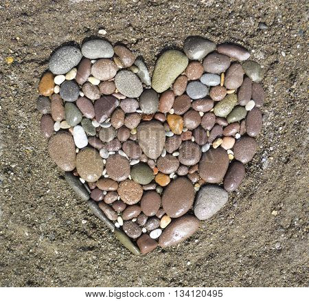 heart of stones at the beautiful Greek Island Lesvos