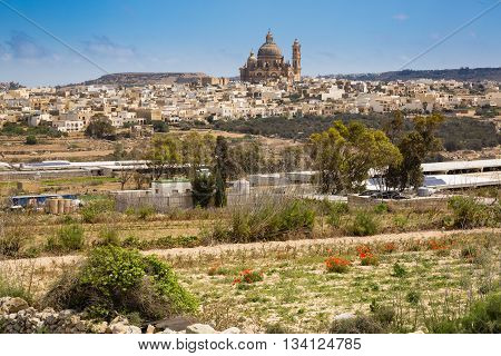 The Town Xewkia On The Maltese Islands Gozzo.