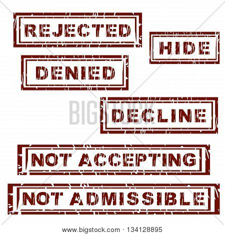 Rubber stamp with text inside vector illustration