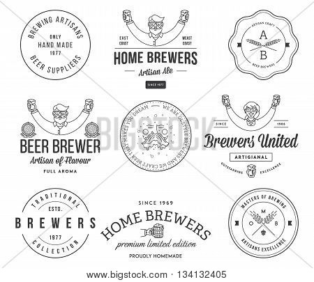 Vector beer badges and labels for any use