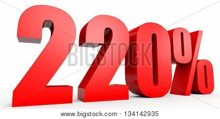 Discount 220 Percent Off. 3D Illustration.