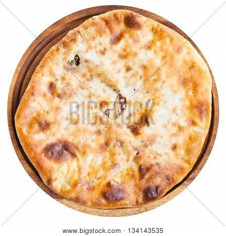 Top View Of Bean Filled Pie (lobiani) Isolated
