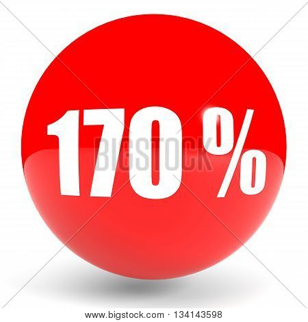Discount 170 Percent Off. 3D Illustration.